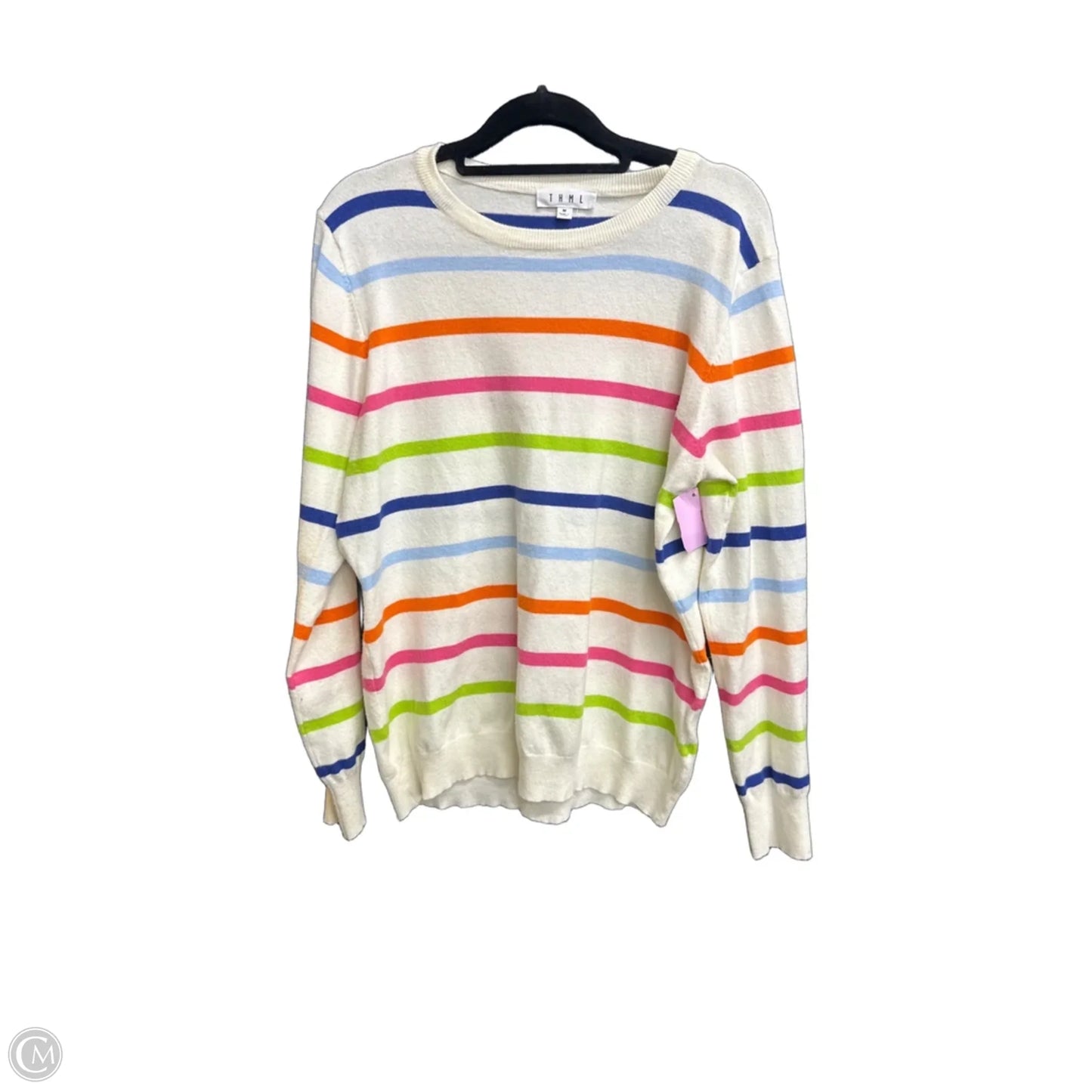 Top Long Sleeve By Thml In Striped Pattern, Size: M