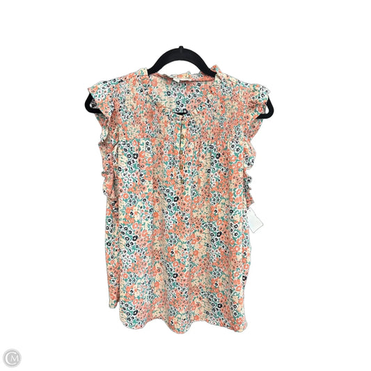 Blouse Sleeveless By Loft In Floral Print, Size: L