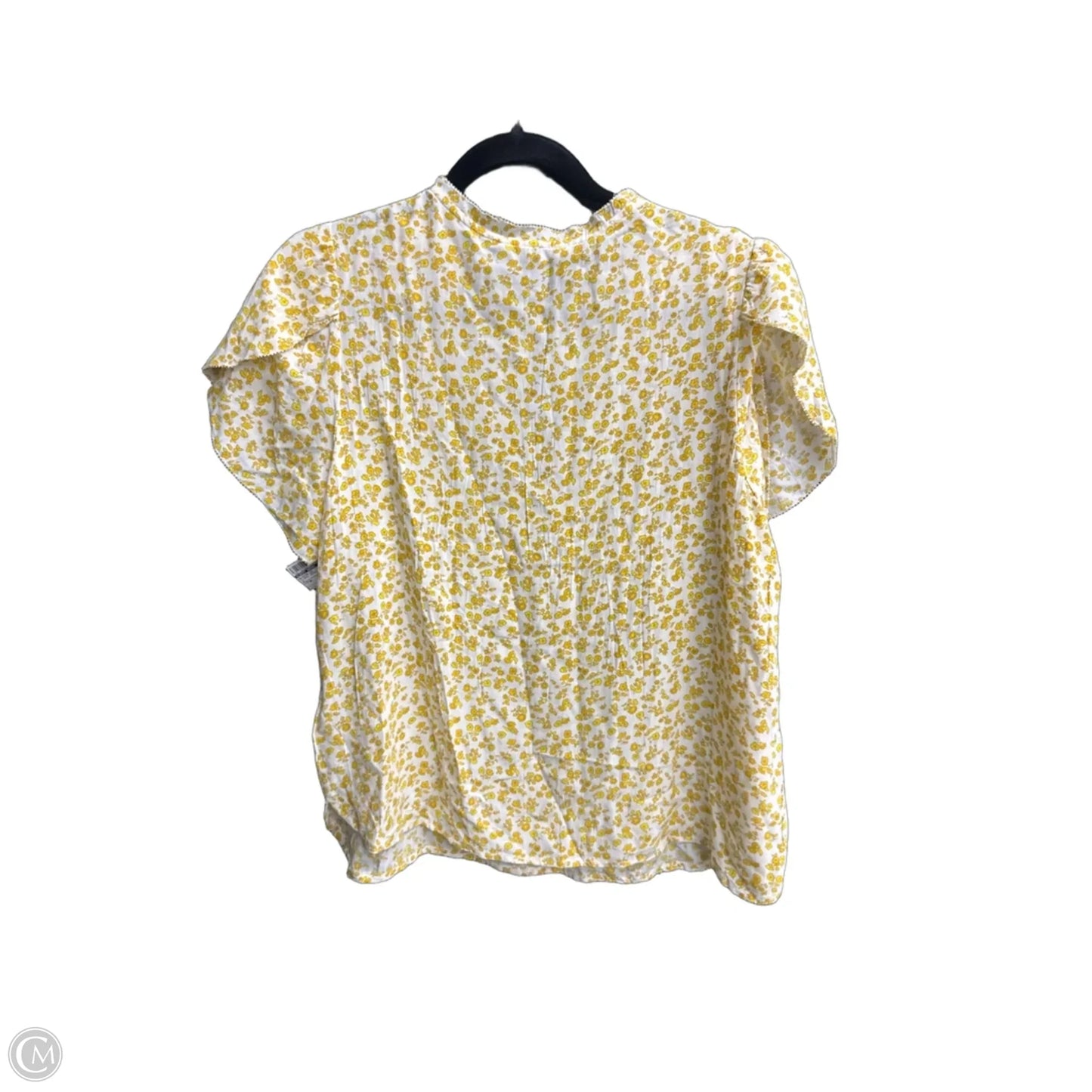 Blouse Short Sleeve By Lucky Brand In Floral Print, Size: M
