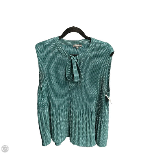 Blouse Sleeveless By Adrianna Papell In Polkadot Pattern, Size: Xl