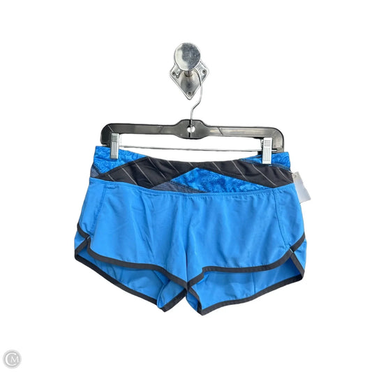 Athletic Shorts By Lululemon In Black & Blue, Size: 4