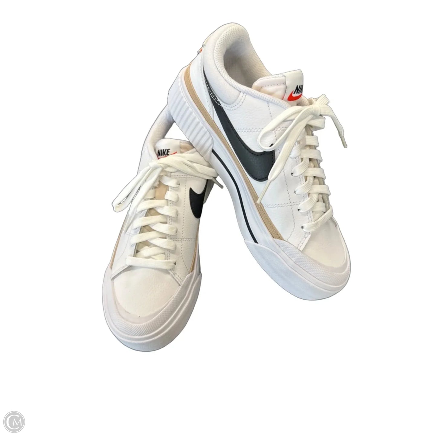 Shoes Flats By Nike In Black & White, Size: 7