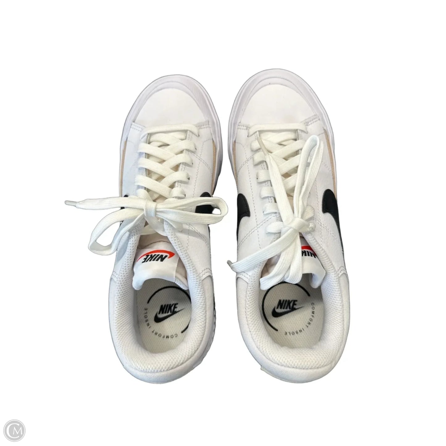 Shoes Flats By Nike In Black & White, Size: 7