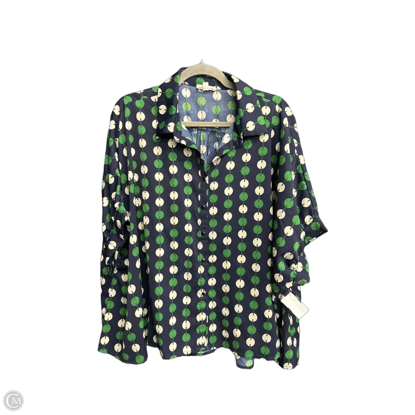 Top Short Sleeve By Ee Some In Polkadot Pattern, Size: S