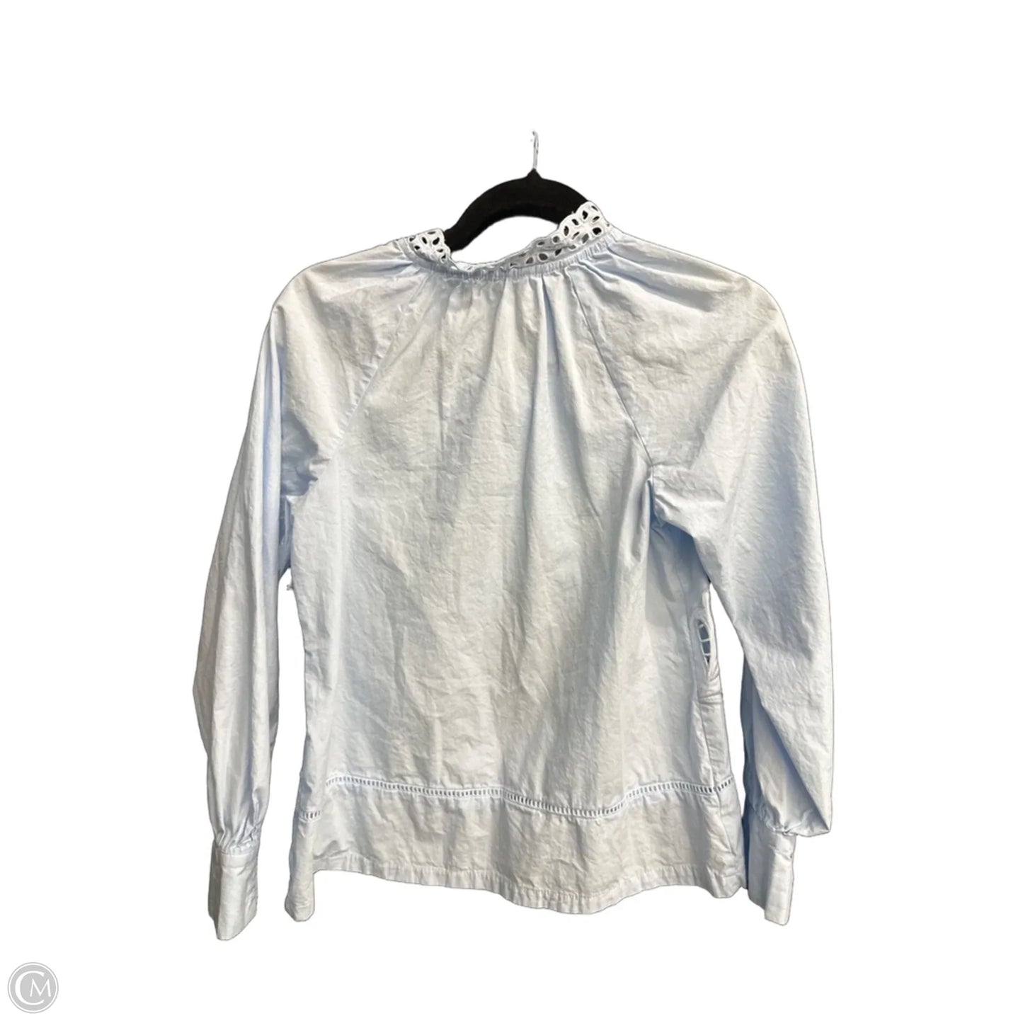 Blouse Long Sleeve By Cato In Blue, Size: Xs