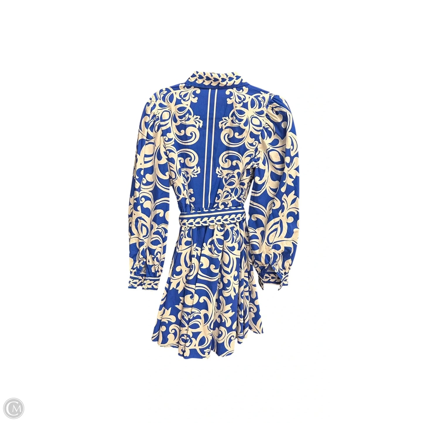 Dress Casual Midi By Clothes Mentor In Blue & White, Size: Xs