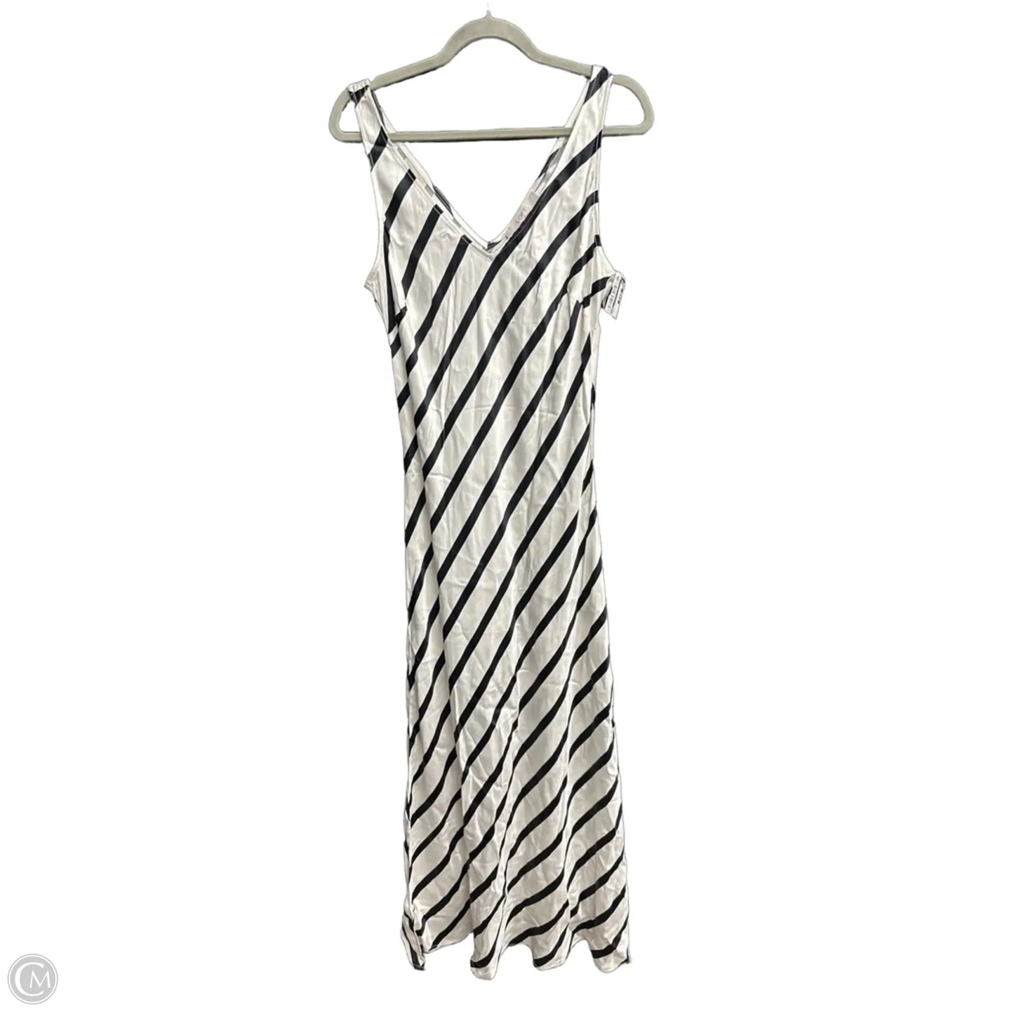 Dress Casual Maxi By Loft In Striped Pattern, Size: L