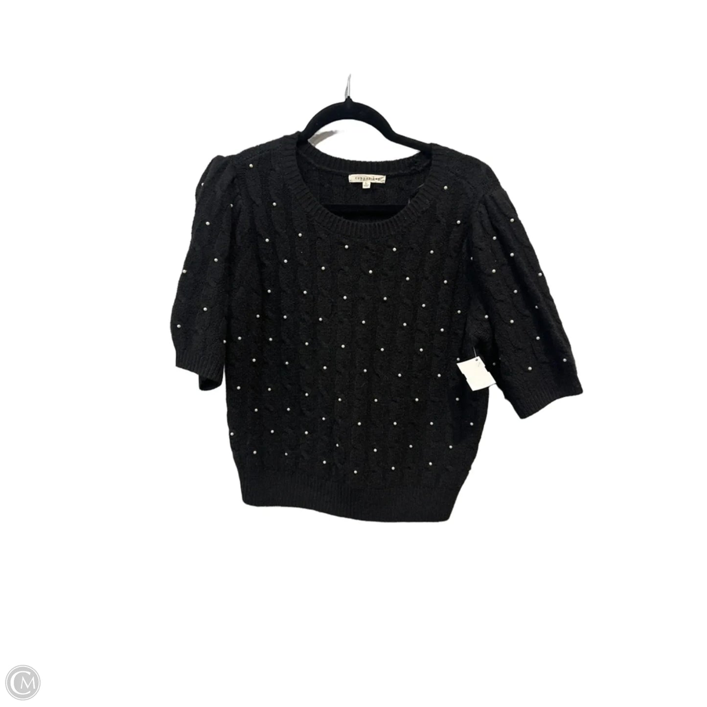 Blouse Short Sleeve By Copper Key In Black & White, Size: L