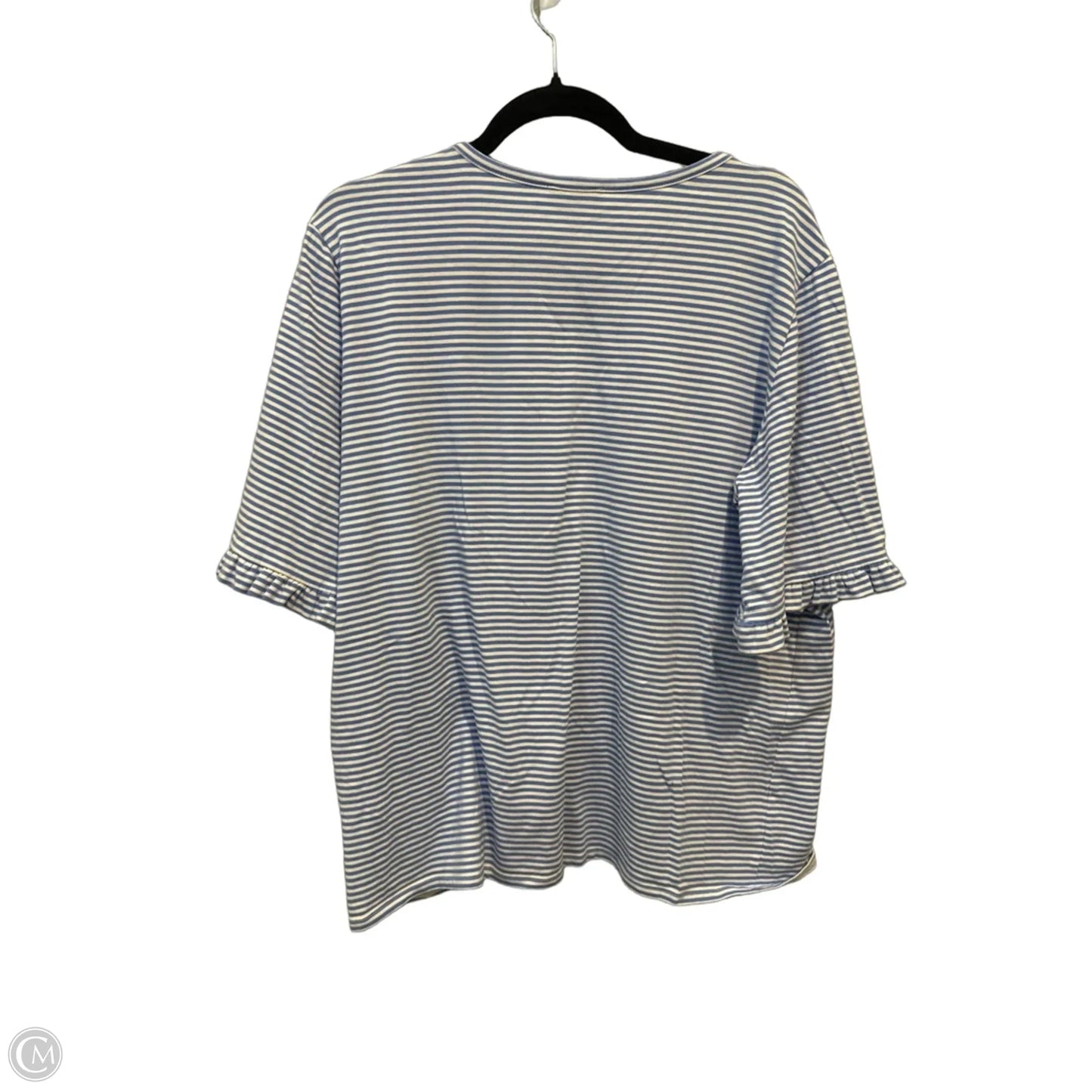 Top Short Sleeve By Jones New York In Striped Pattern, Size: Xl
