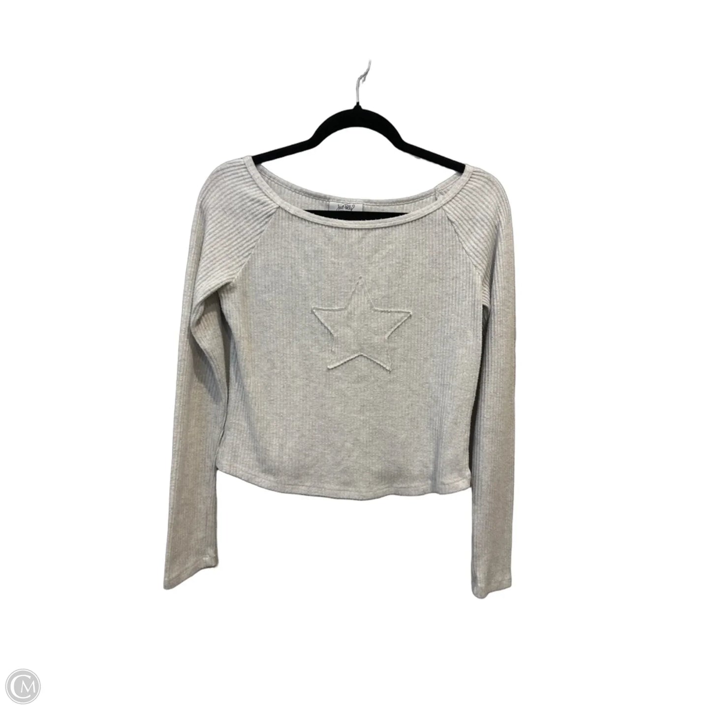 Top Long Sleeve By Just Polly In Grey, Size: Xl