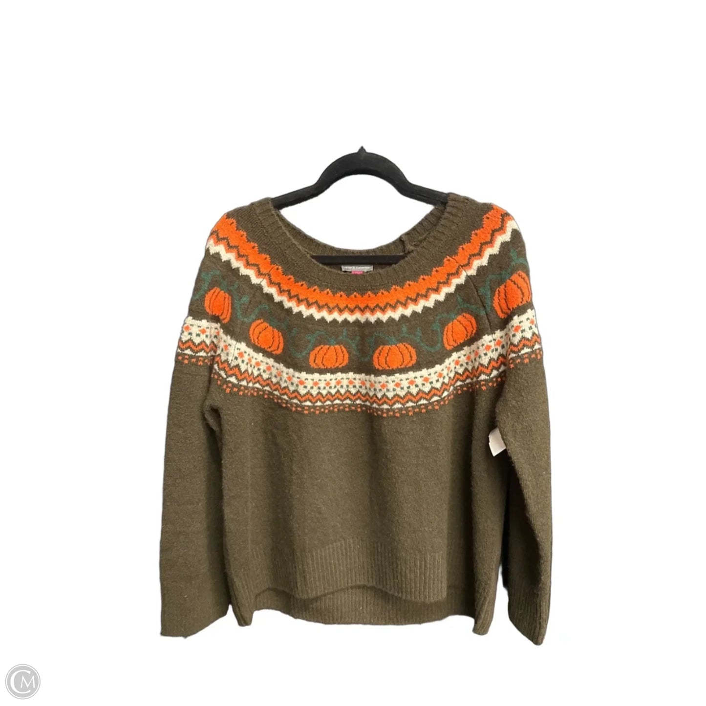 Sweater By Vince Camuto In Brown & Orange, Size: M