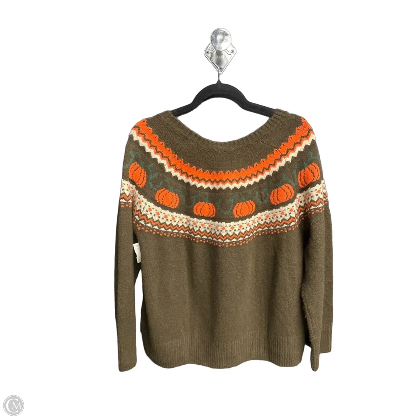 Sweater By Vince Camuto In Brown & Orange, Size: M