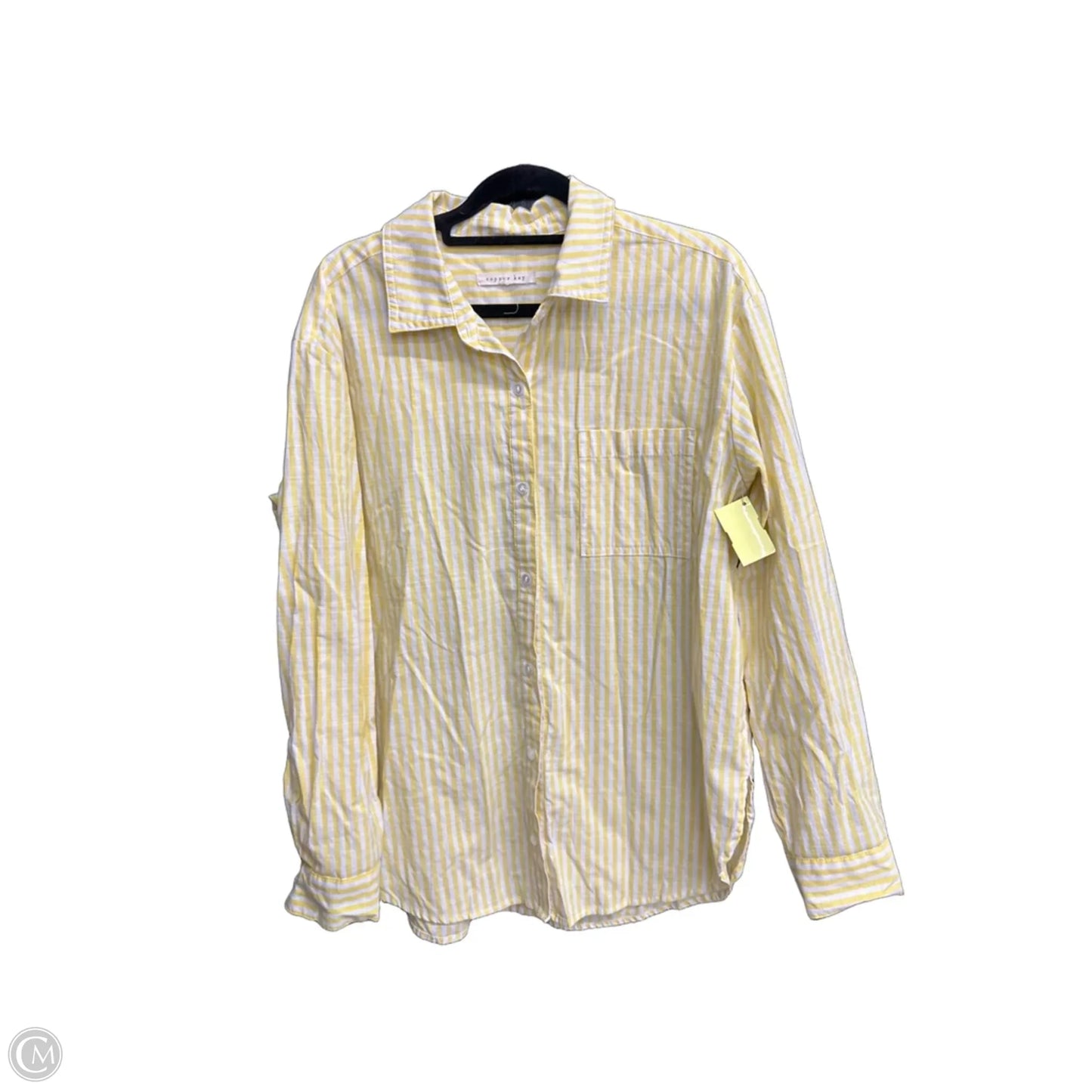 Top Long Sleeve By Copper Key In Striped Pattern, Size: M