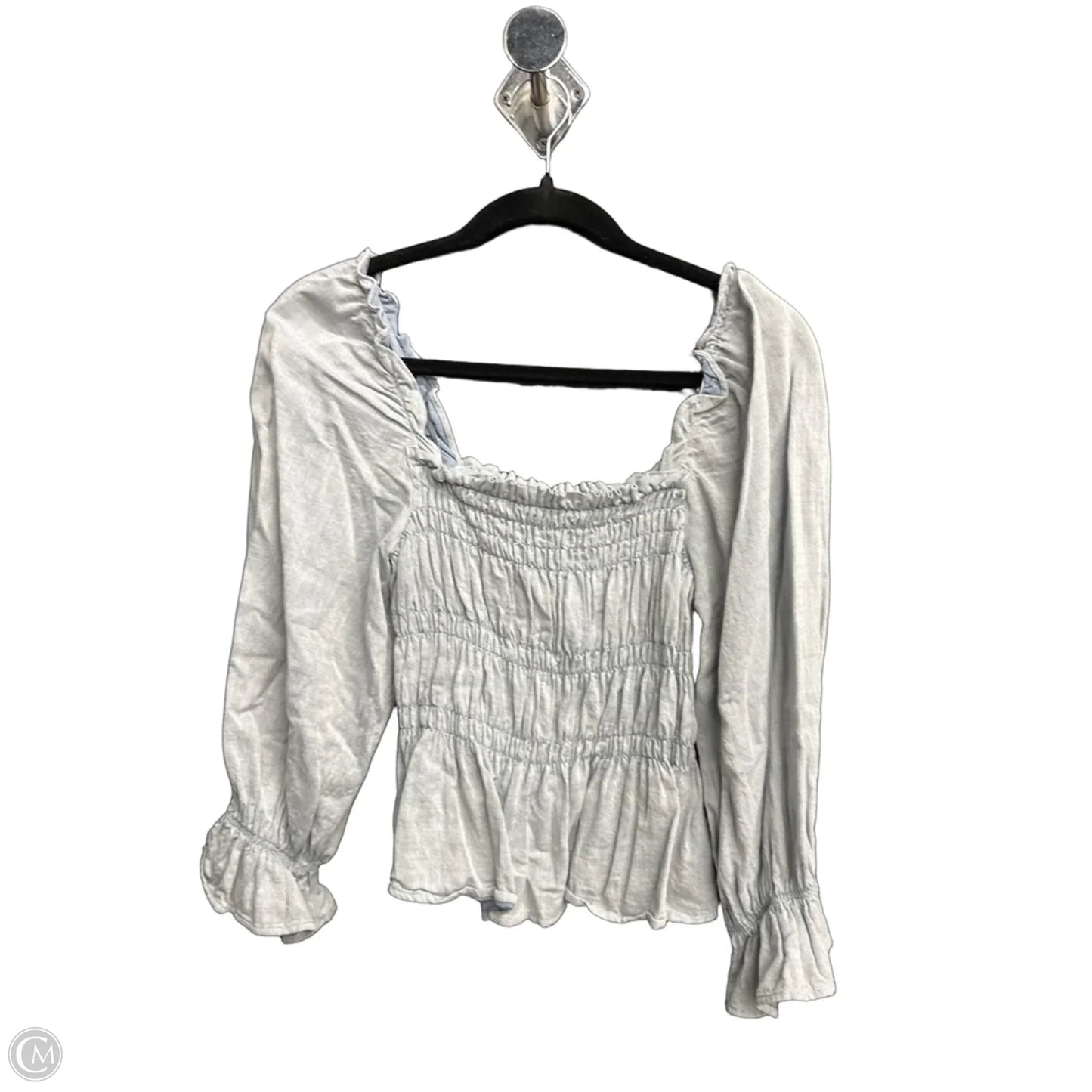 Top Long Sleeve By Who What Wear In Blue Denim, Size: S