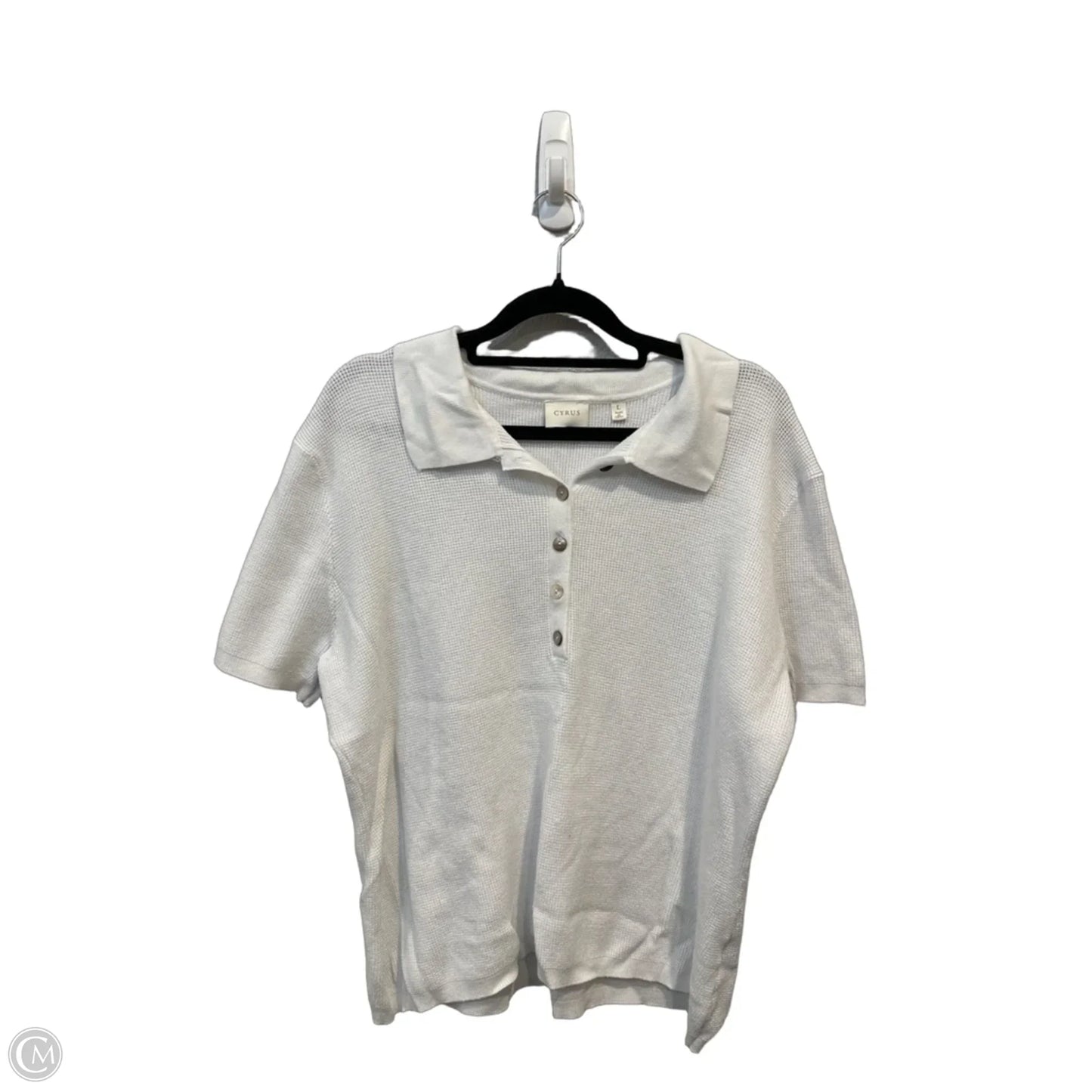 Top Short Sleeve By Cyrus In White, Size: L