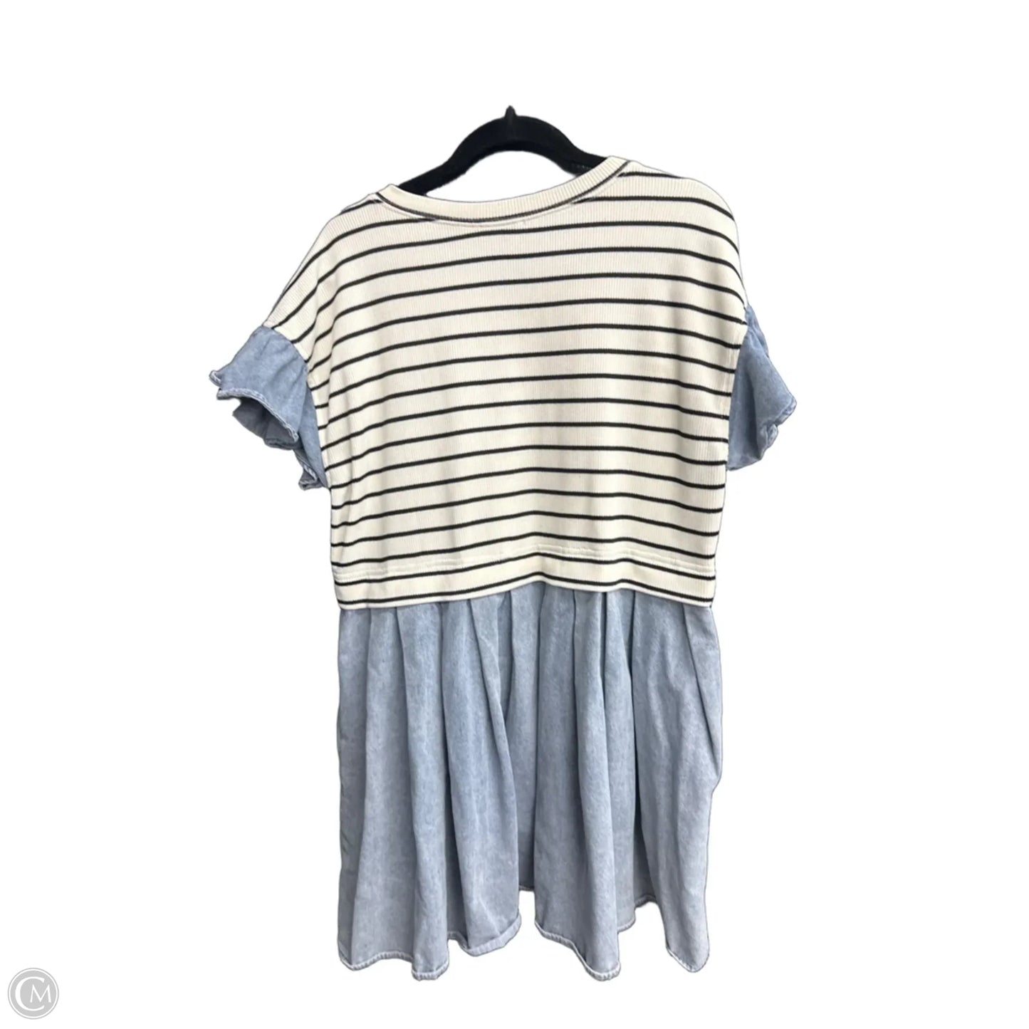 Dress Casual Midi By Entro In Striped Pattern, Size: L