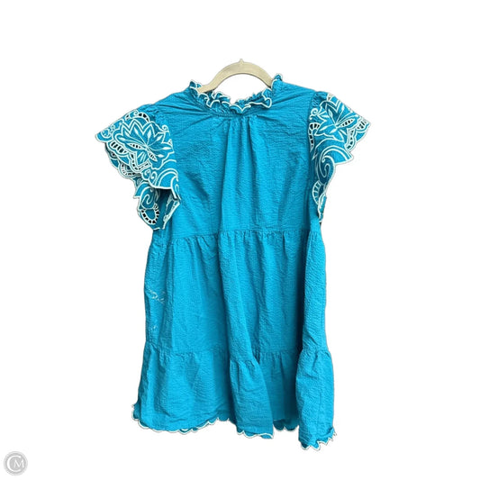 Dress Casual Short By Umgee In Blue & White, Size: S