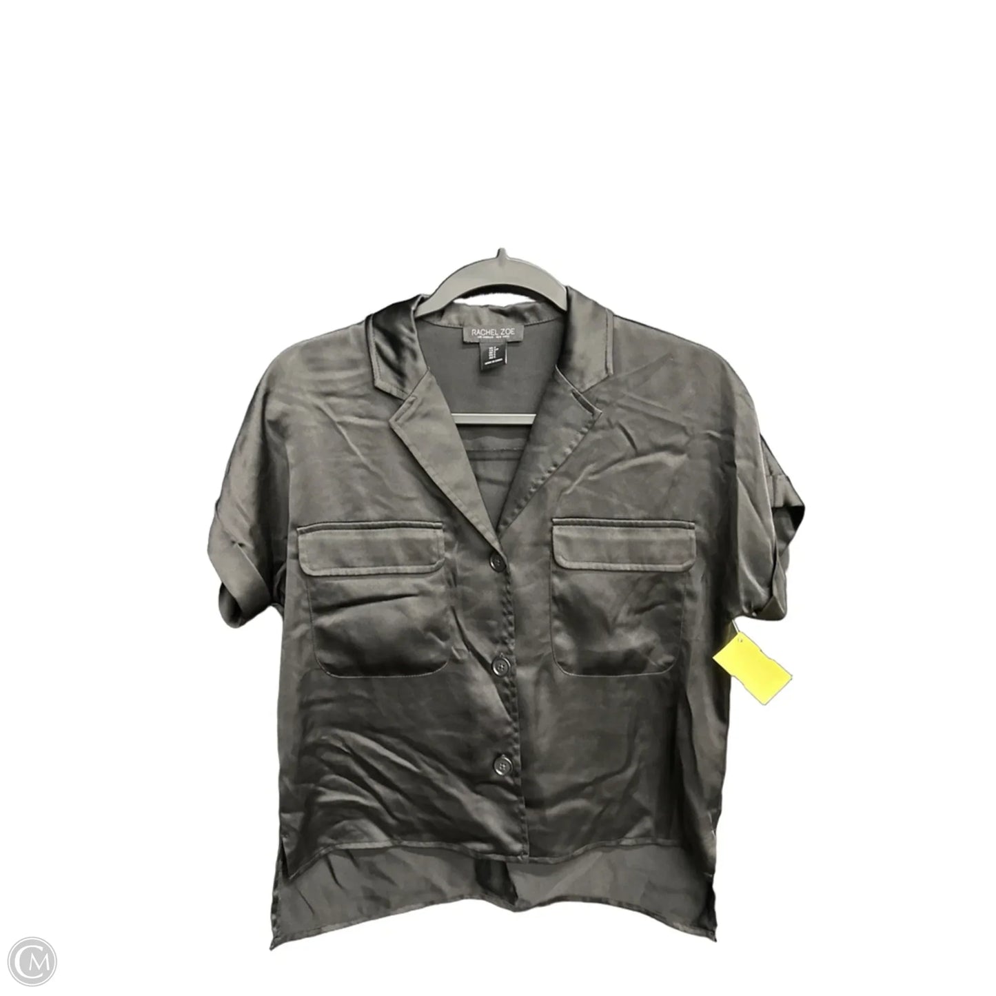 Blouse Short Sleeve By Rachel Zoe In Black, Size: Sp