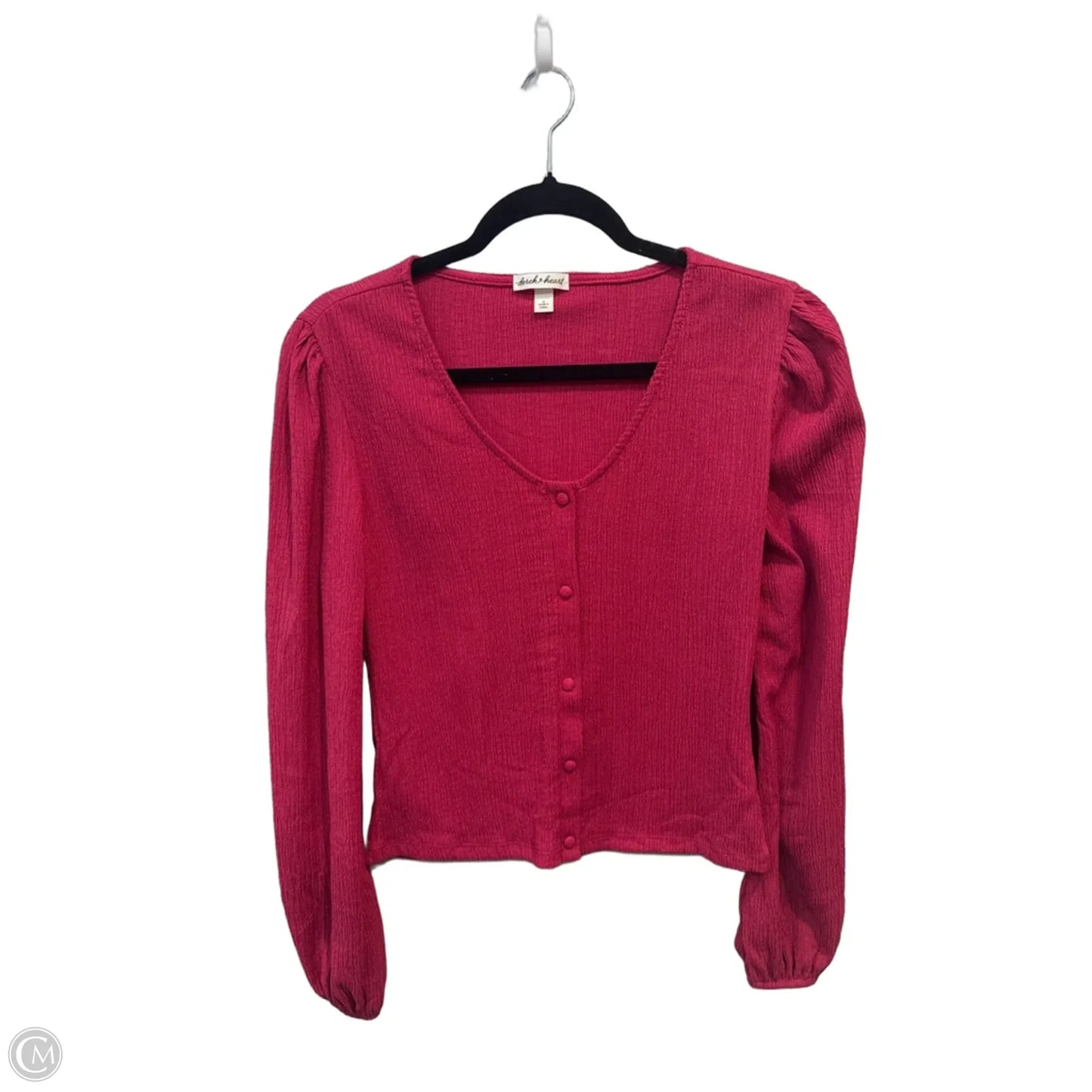 Top Long Sleeve By Derek Heart In Pink, Size: M