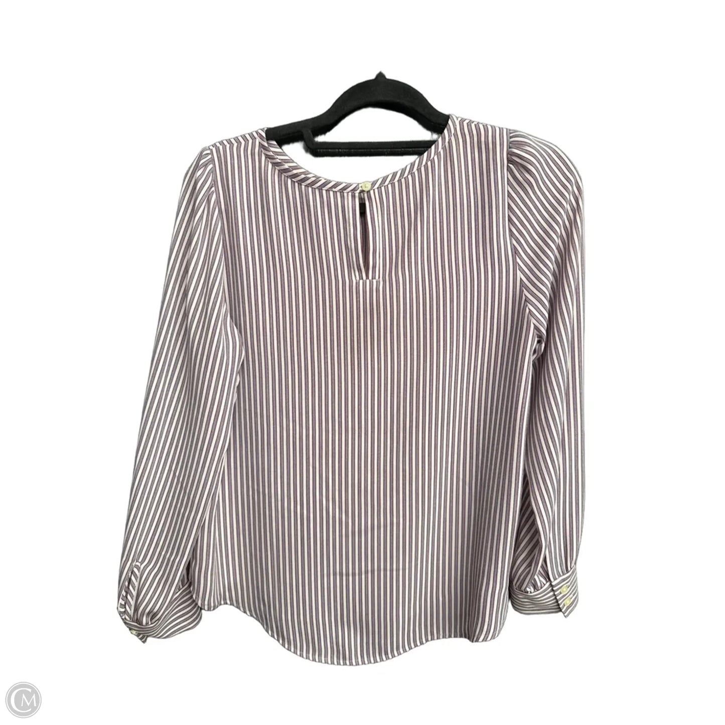 Blouse Long Sleeve By Loft In Striped Pattern, Size: Sp