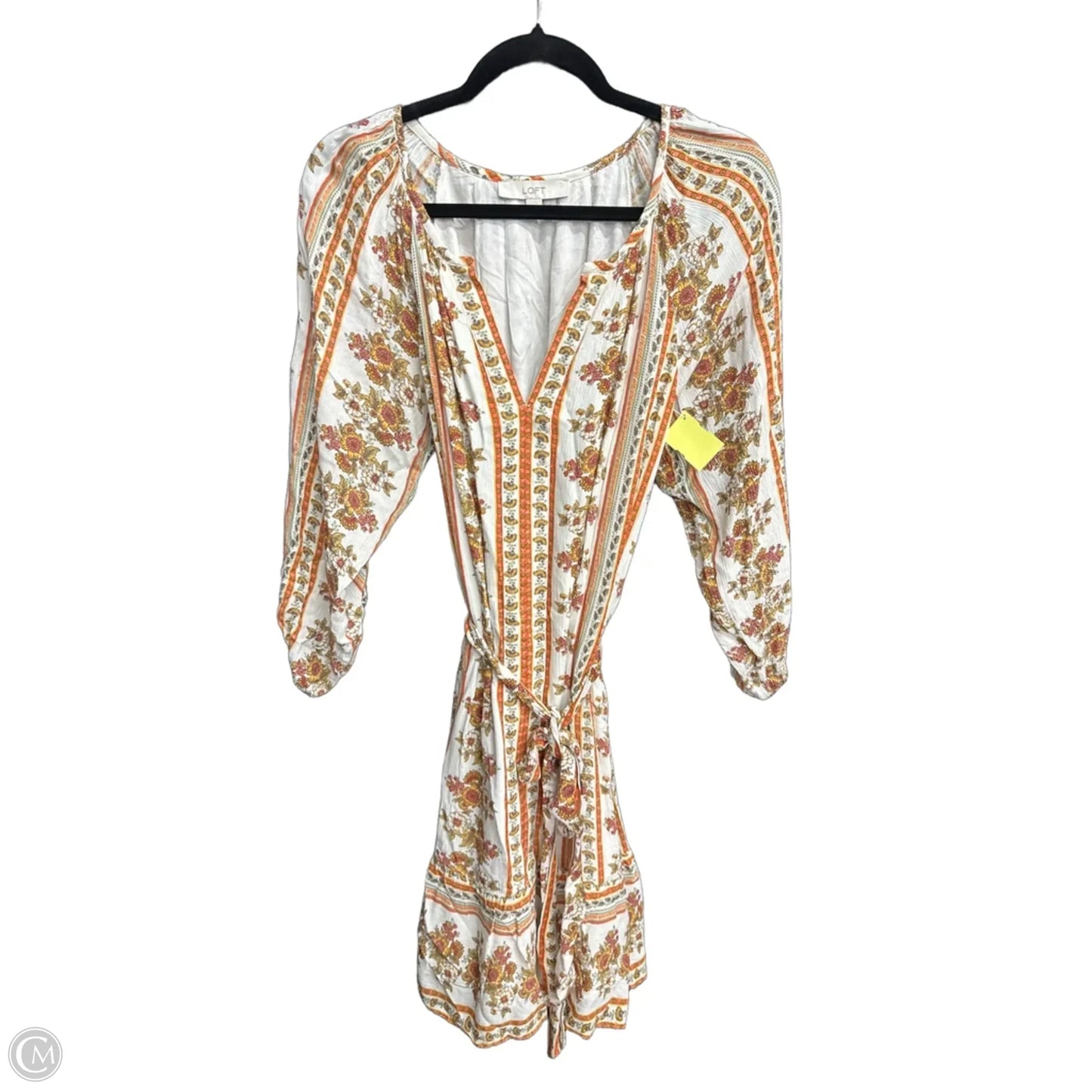 Dress Casual Midi By Loft In Floral Print, Size: Xs