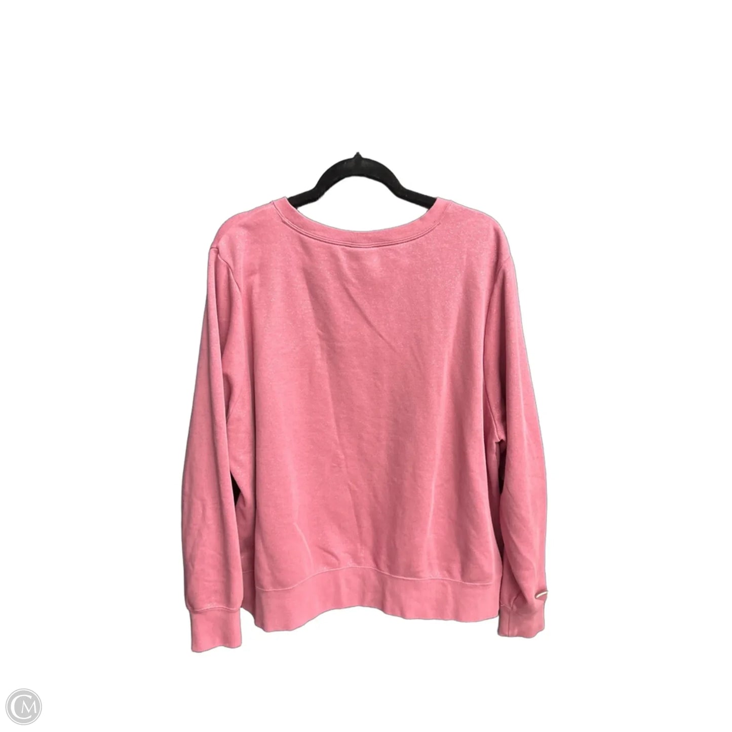 Athletic Sweatshirt Crewneck By Nike Apparel In Black & Pink, Size: 2x