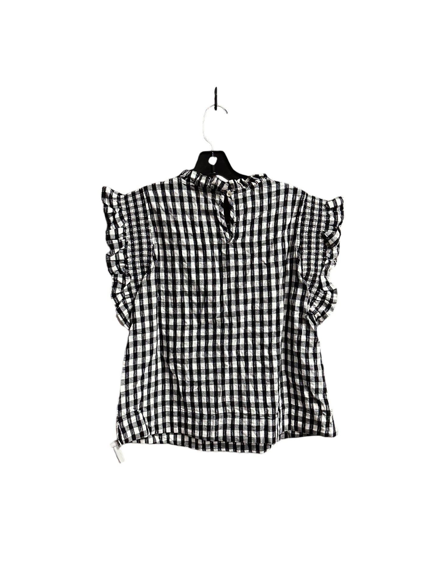 Top Short Sleeve By Jodifl In Plaid Pattern, Size: L