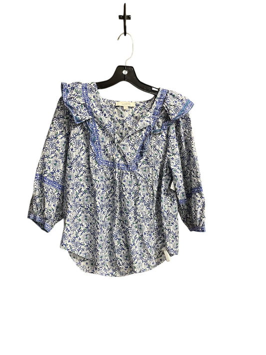 Top Long Sleeve By Loft In Floral Print, Size: M