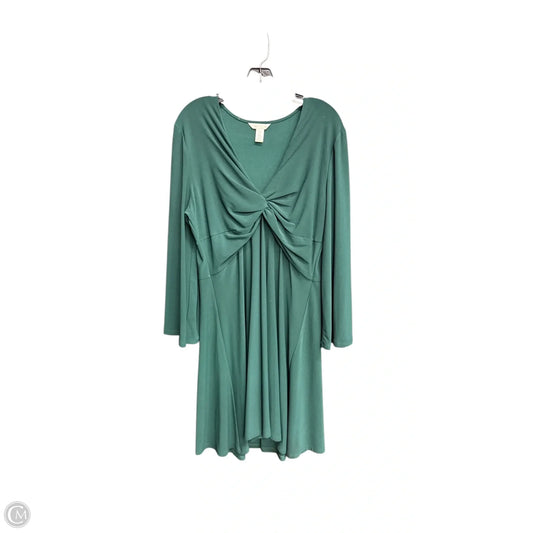 Dress Casual Midi By London Times In Green, Size: Xl