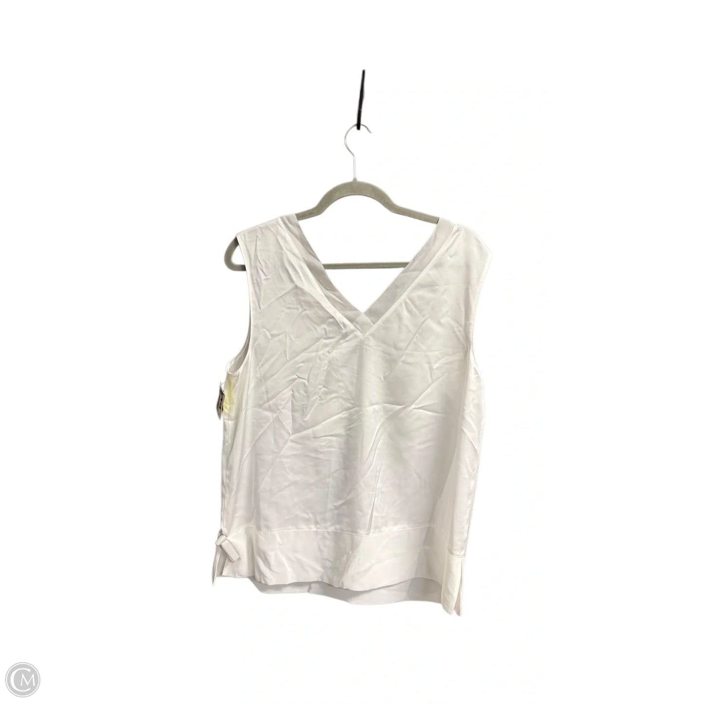 Top Sleeveless Designer By Milly In White, Size: L