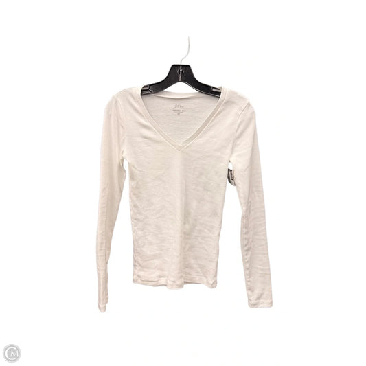 Top Long Sleeve By J. Crew In White, Size: Xs