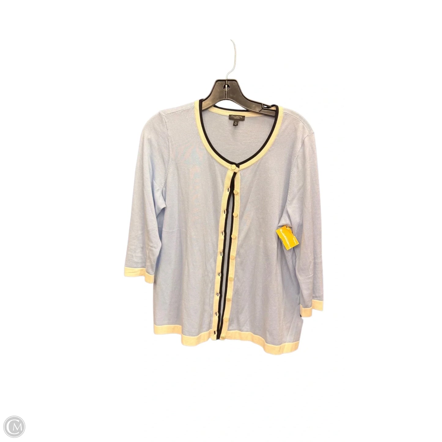 Cardigan By Talbots In Blue & White, Size: Xs