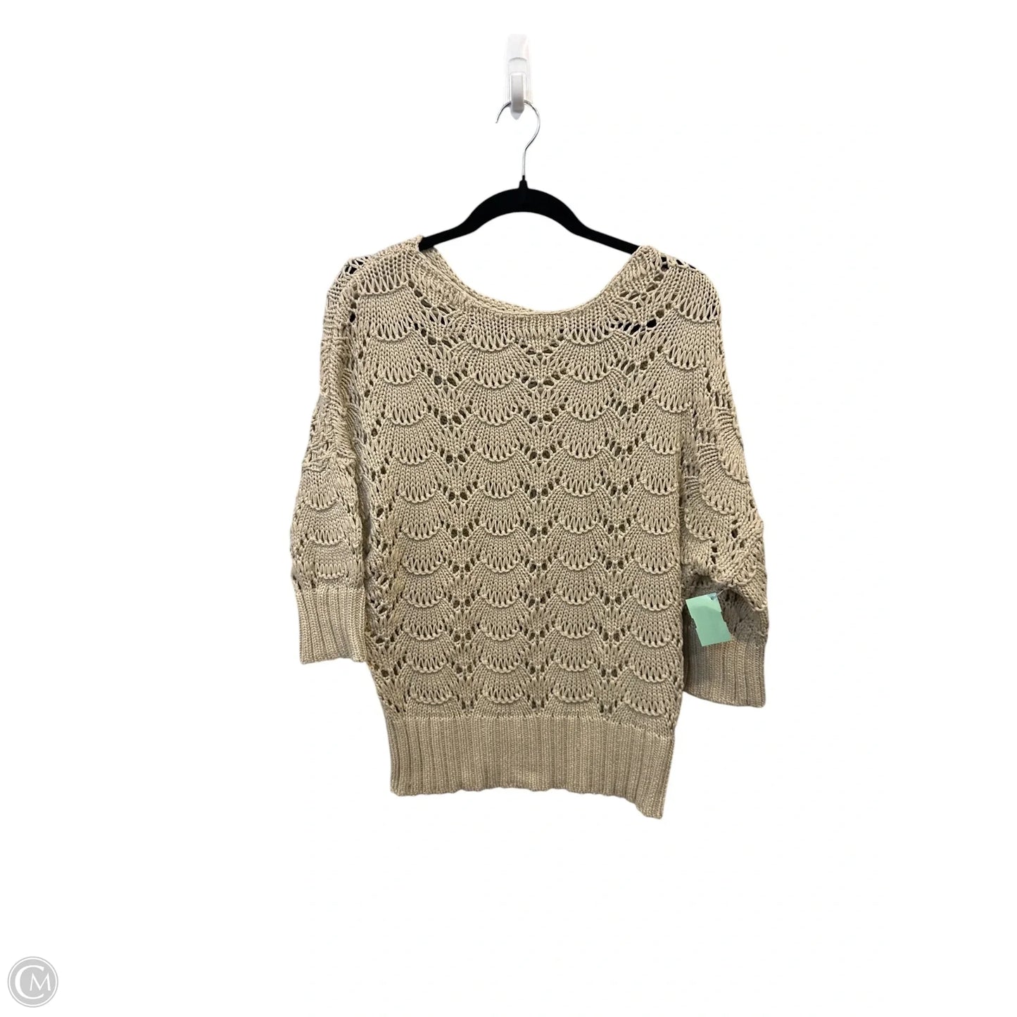 Top 3/4 Sleeve By Loft In Tan, Size: L