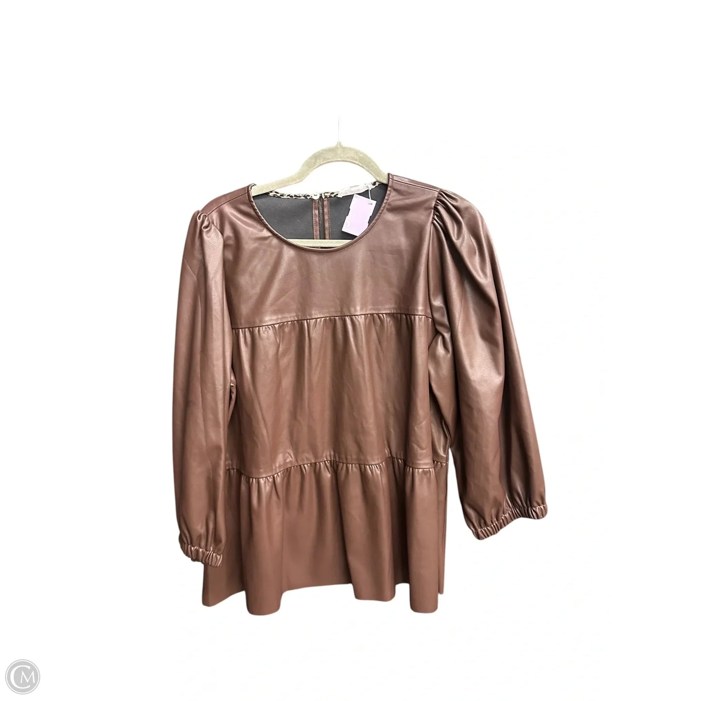 Tunic Long Sleeve By Thml In Brown, Size: Xl