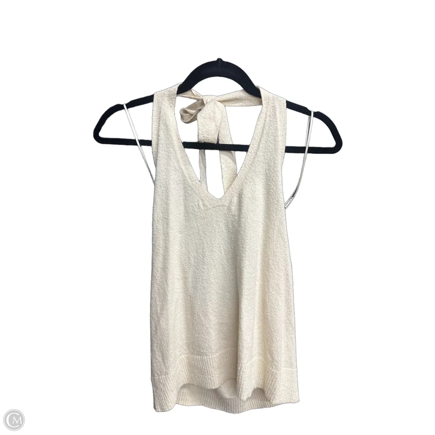 Top Sleeveless By Loft In Cream, Size: M
