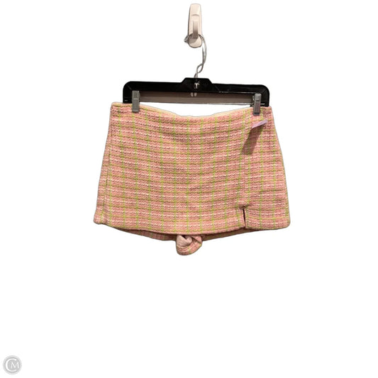 Skort By Zara In Plaid Pattern, Size: L