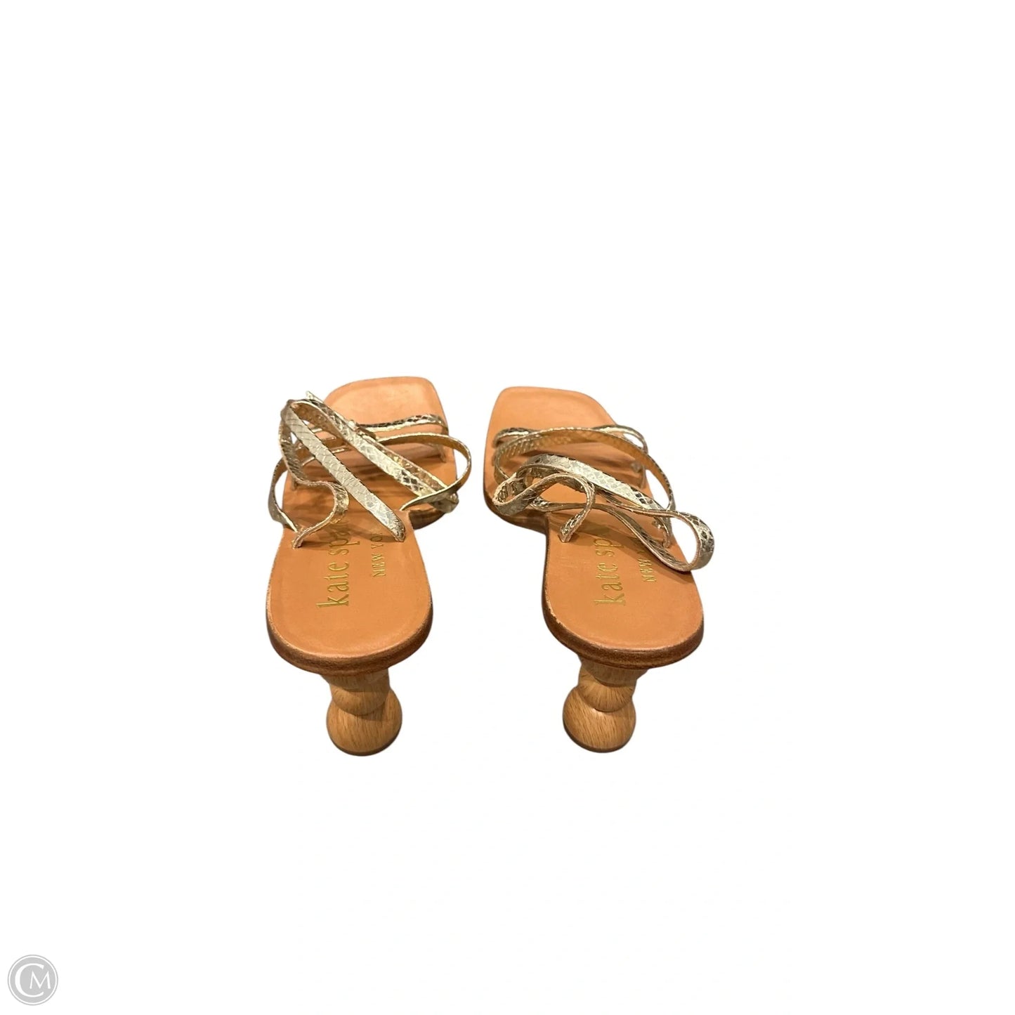 Shoes Designer By Kate Spade In Brown & Gold, Size: 9.5