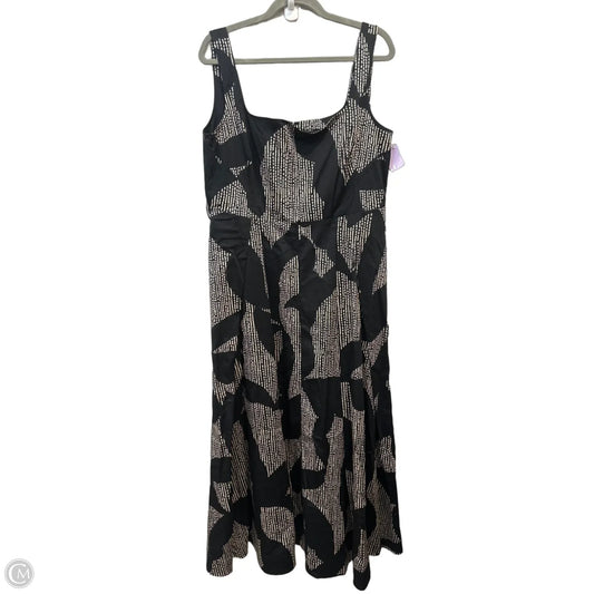 Dress Casual Maxi By Donna Karan In Black & Cream, Size: Xl