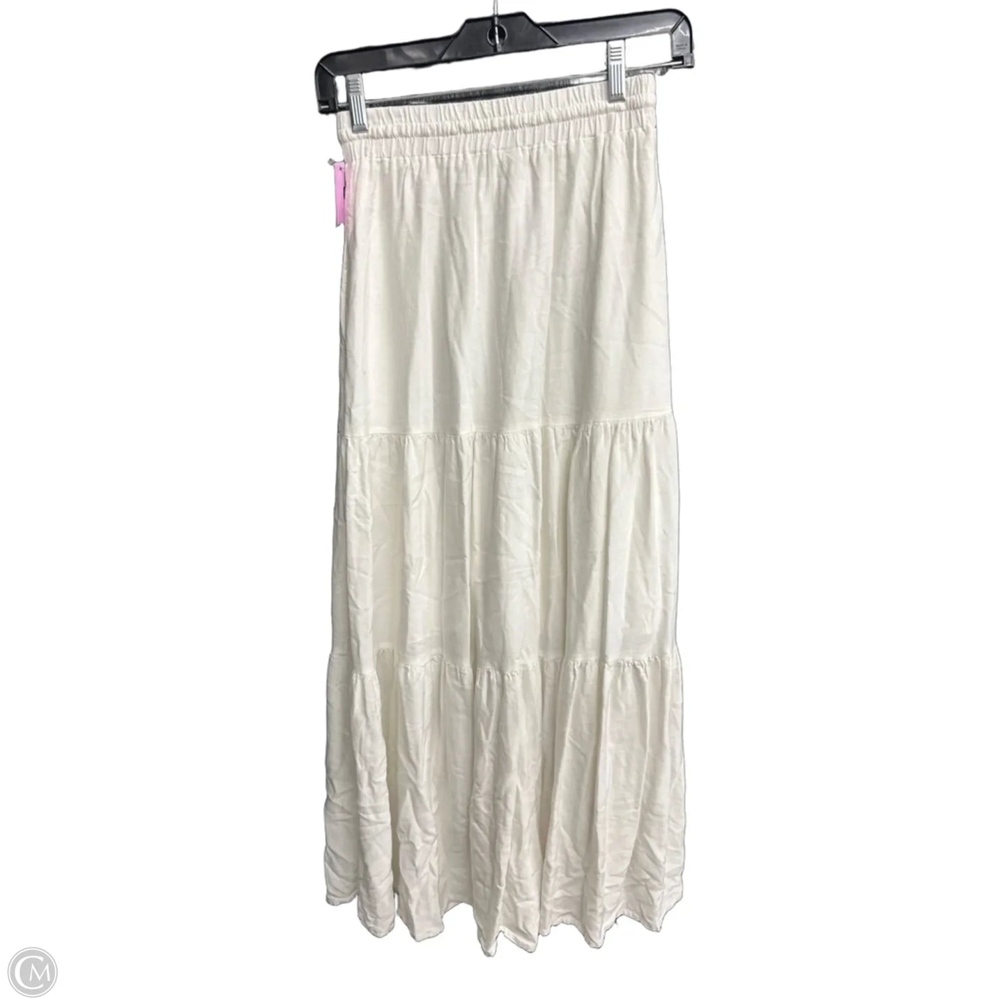 Skirt Maxi By Clothes Mentor In White, Size: Xs