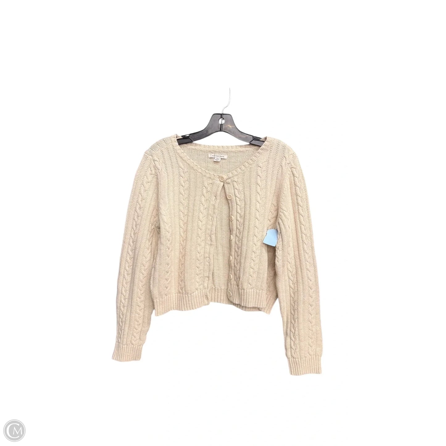 Sweater Cardigan By American Eagle In Beige, Size: L