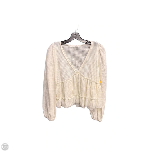 Top Long Sleeve By Altard State In White, Size: S