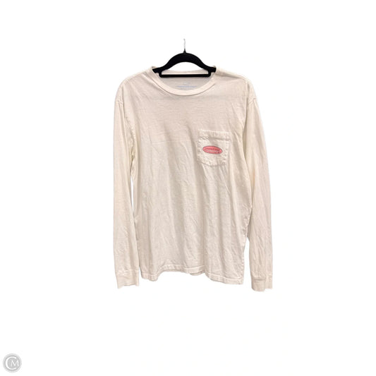 Top Long Sleeve By Vineyard Vines In White, Size: S