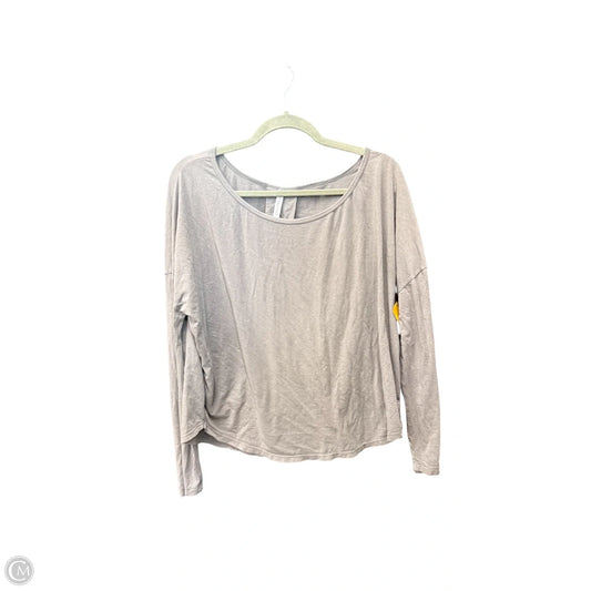 Top Long Sleeve By Fabletics In Grey, Size: L