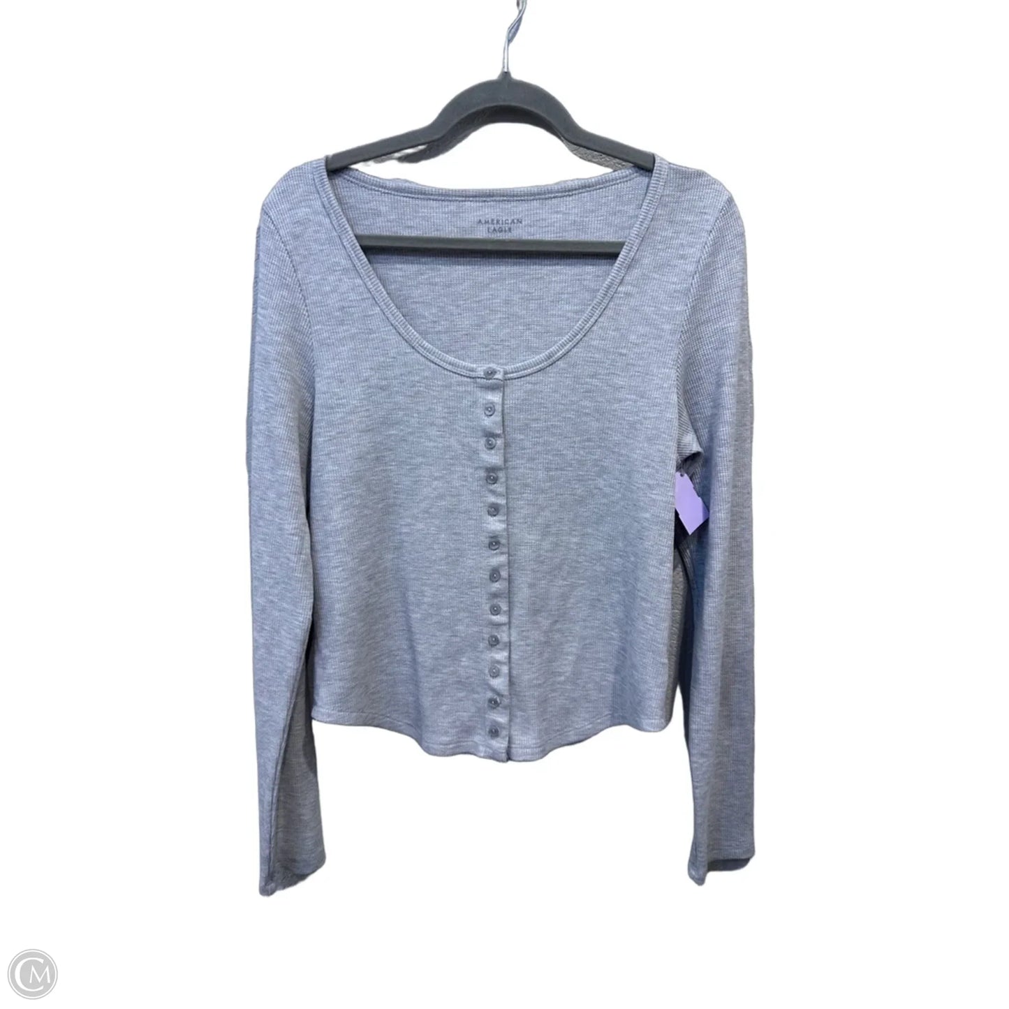 Top Long Sleeve By American Eagle In Grey, Size: Xl