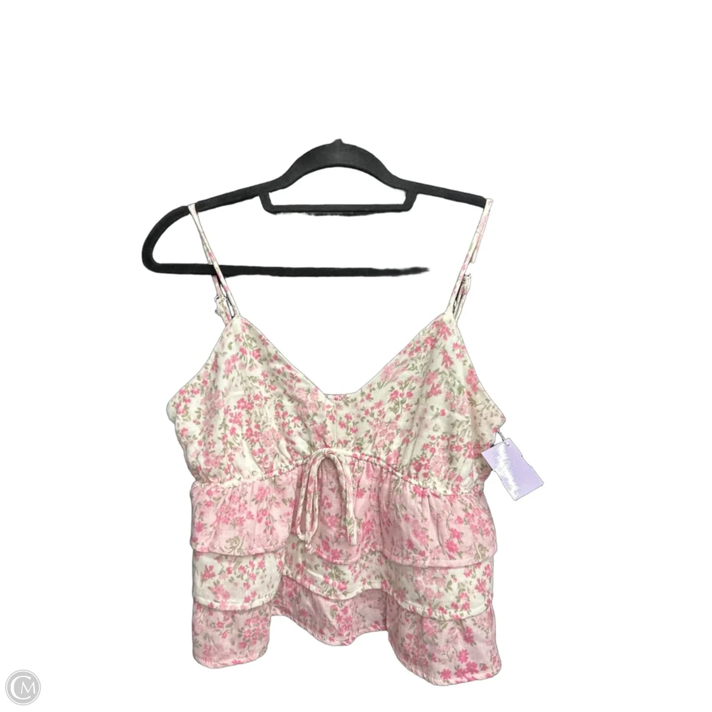 Top Sleeveless By Sienna Sky In Pink & White, Size: S