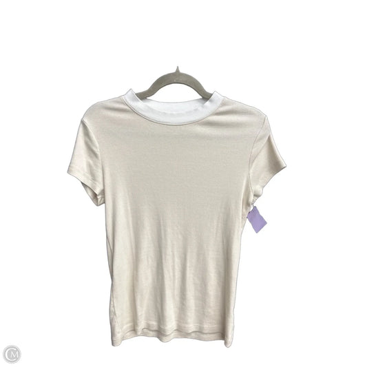 Top Short Sleeve By A New Day In Cream & White, Size: M