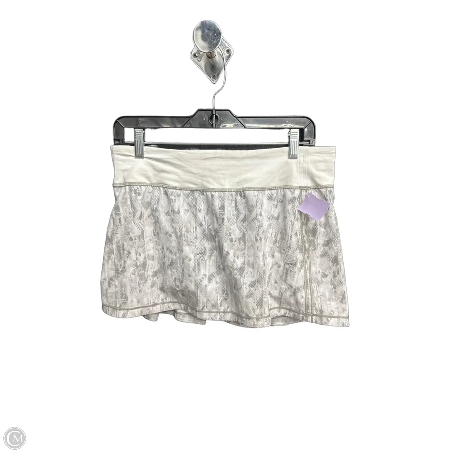 Athletic Skirt By Lululemon In Grey & White, Size: M