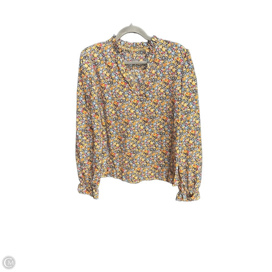 Top Long Sleeve By Shein In Floral Print, Size: L