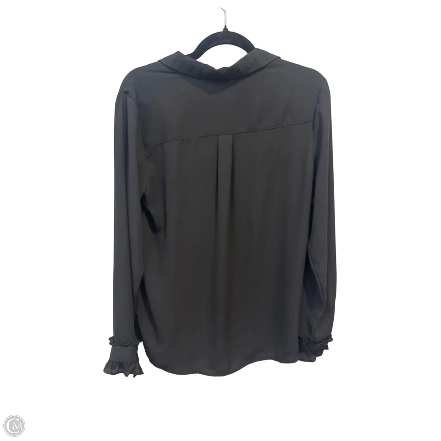 Top Long Sleeve By Who What Wear In Black, Size: M