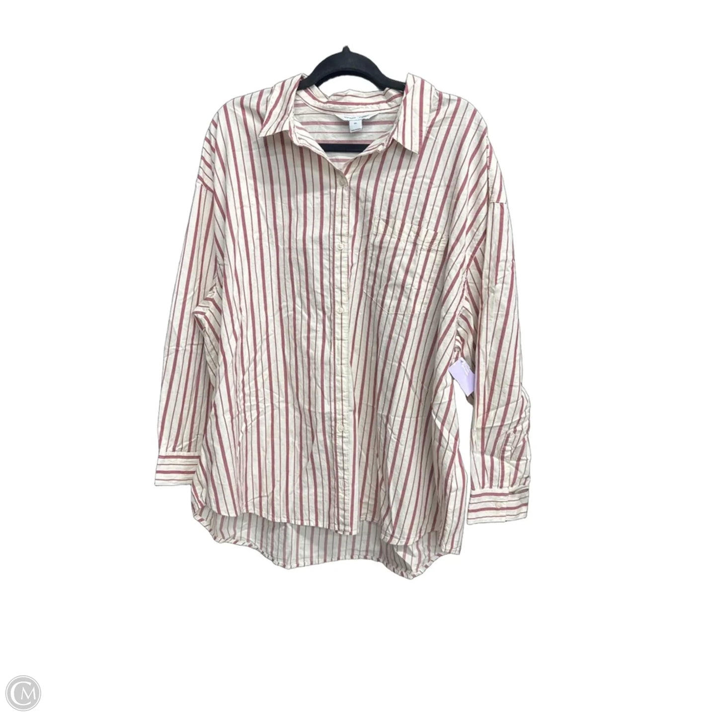 Top Long Sleeve Basic By Old Navy In Striped Pattern, Size: Xl